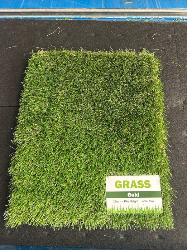 Gold Artificial Grass 38mm - 1m x 1m