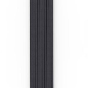 Black Acoustic Wood Wall Panel Wide Slat Series 2 - 240x60cm