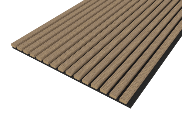 Smoked Oak Acoustic Wood Wall Panel Thin Slat - Image 2