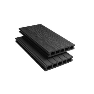 Black Composite Woodgrain Decking Board 4.8m