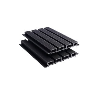 Composite Slatted Cladding Black
