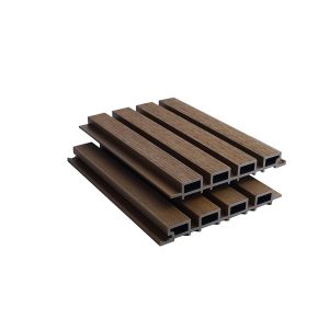 Composite Slatted Cladding Golden Oak