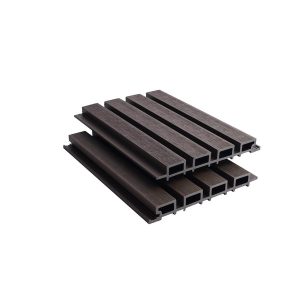 Composite Slatted Cladding Walnut